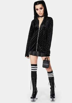 Jawbreaker Blame The Illuminati Velvet Hoodie Outerwear