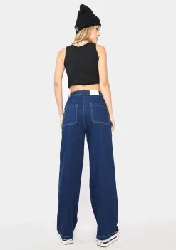BY DYLN Cooper Wide Leg Denim Jeans Bottoms