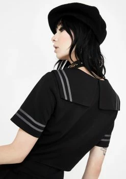 Jawbreaker Sailor Goth Crop Top Tops