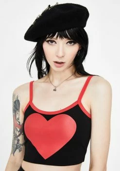 Jawbreaker Tops Heart Throb Crop Tank