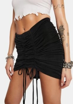 BY DYLN Black Viper Mini Skirt
