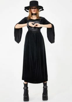 Jawbreaker Velvet And Satin Maiden Dress