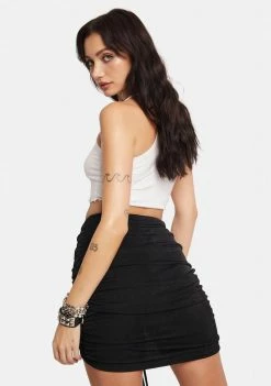 BY DYLN Black Viper Mini Skirt