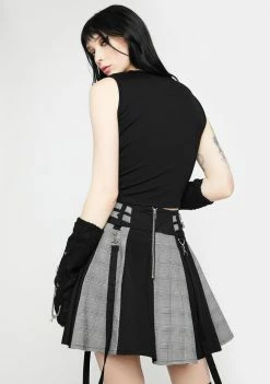 Jawbreaker Straps Pleated Skirt Bottoms