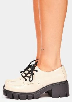 Dirty Laundry Flats Natural Noyz Platform Oxfords