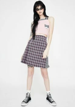 Jawbreaker Tops Cutey Kitty Crop Tank