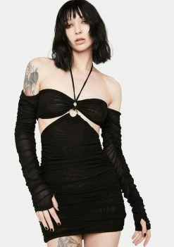 BY DYLN Black Lumi Mini Dress Dresses